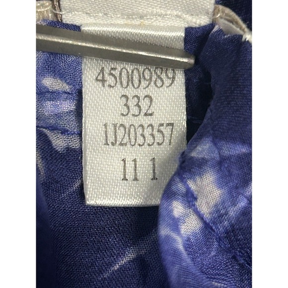 Chico's Purple Sheer Chiffon Split Neck 3/4 Sleeve Tunic XL Size 3 Sequins Boho - Picture 9 of 10